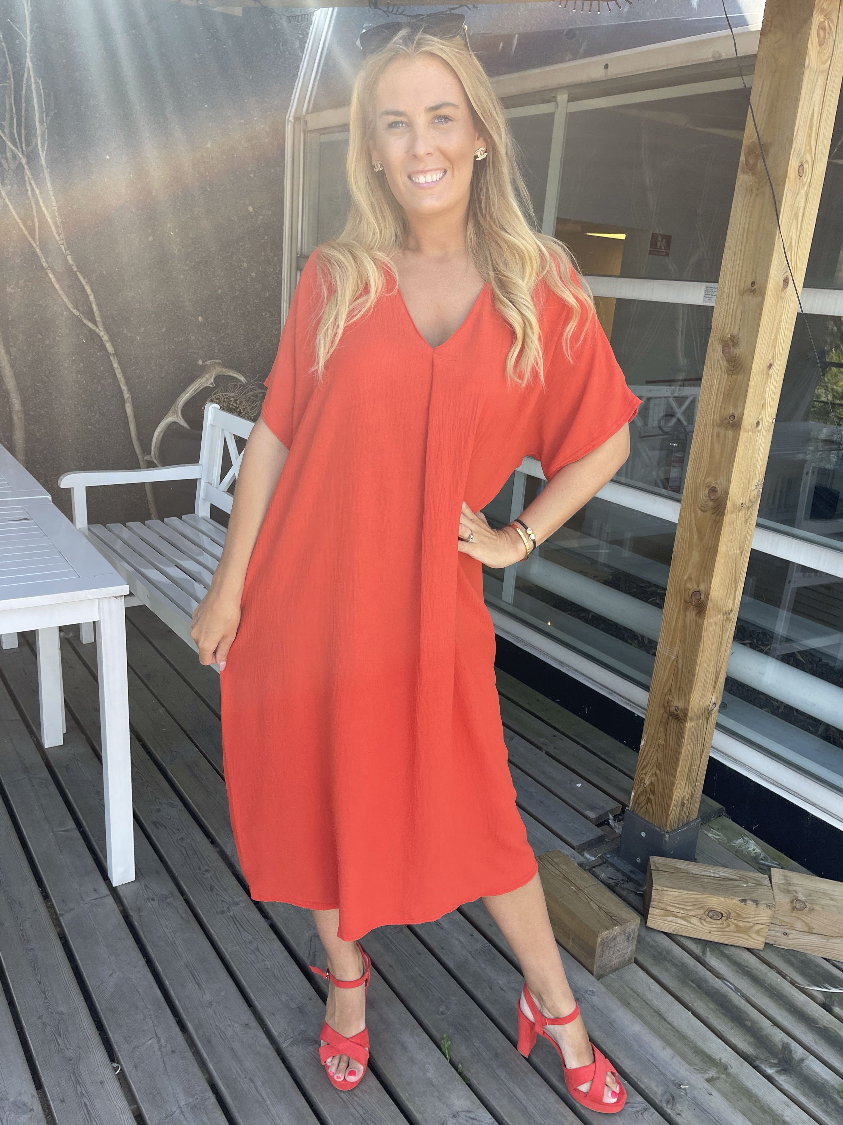 Magga - Lang simpel t-shirt kjole